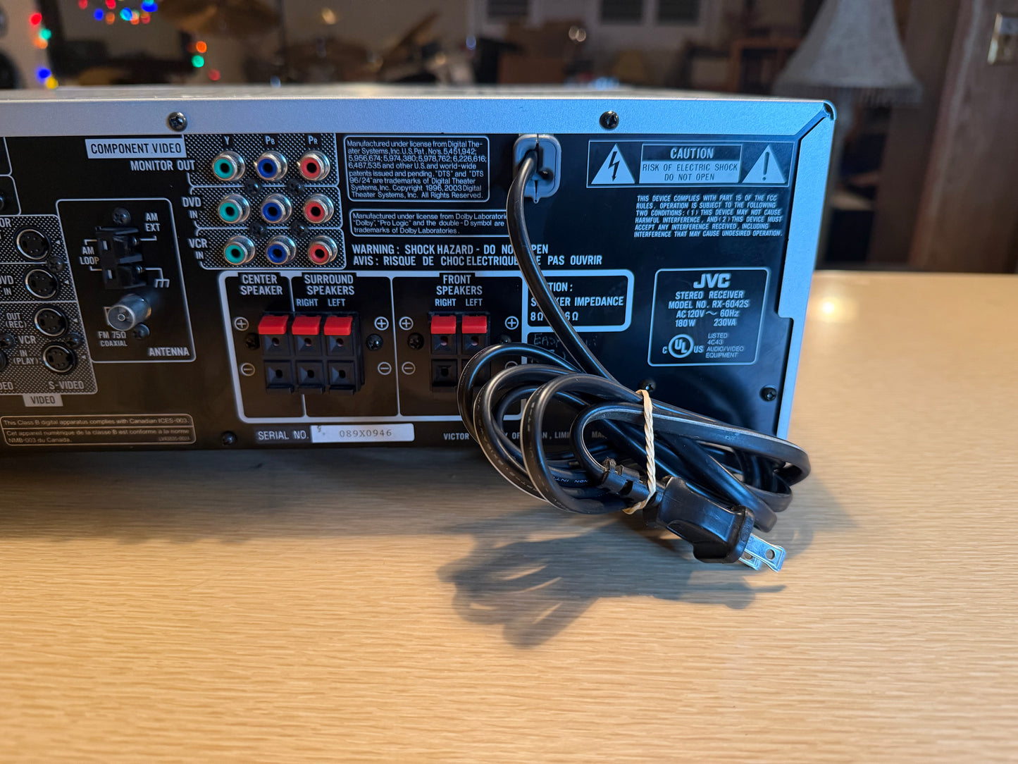 JVC RX-6042 Stereo AM/FM Receiver Amplifier A/V HiFi Tuner Serviced 100 WPC 🔥