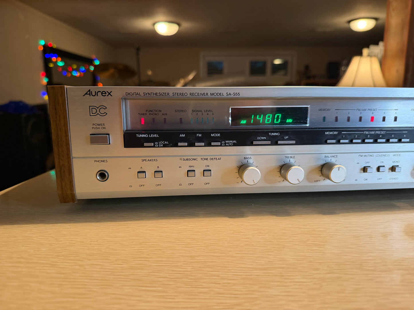 Aurex Digital Synthesizer Stereo Receiver Model SA-S55 FRESH Service 55WPC RaRe