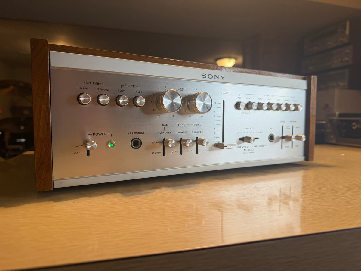 Sony TA-1150 Solid State Integrated Amplifier Silver Fresh Service Japan Beauty!