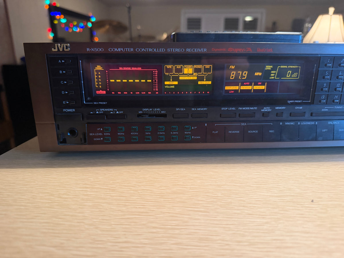 JVC R-X500B Computer Controlled Stereo Receiver w/ Remote & Equalizer Serviced