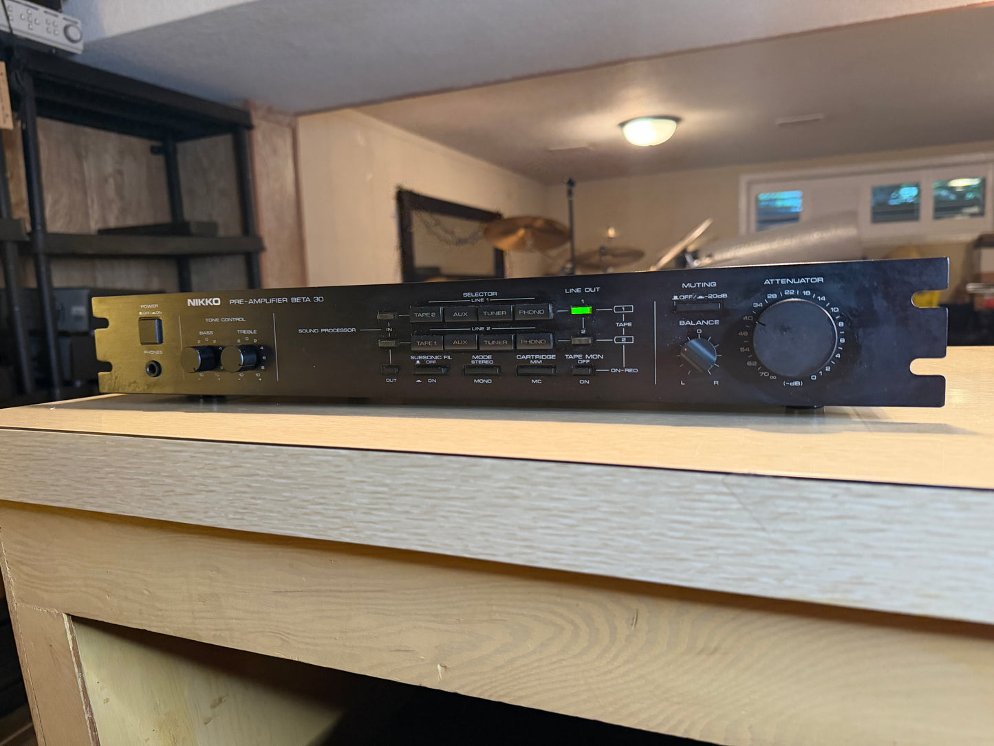 Nikko Beta 30 Stereo Preamplifier Japan FRESH Service V Rare Red Faceplate 🔥🎶