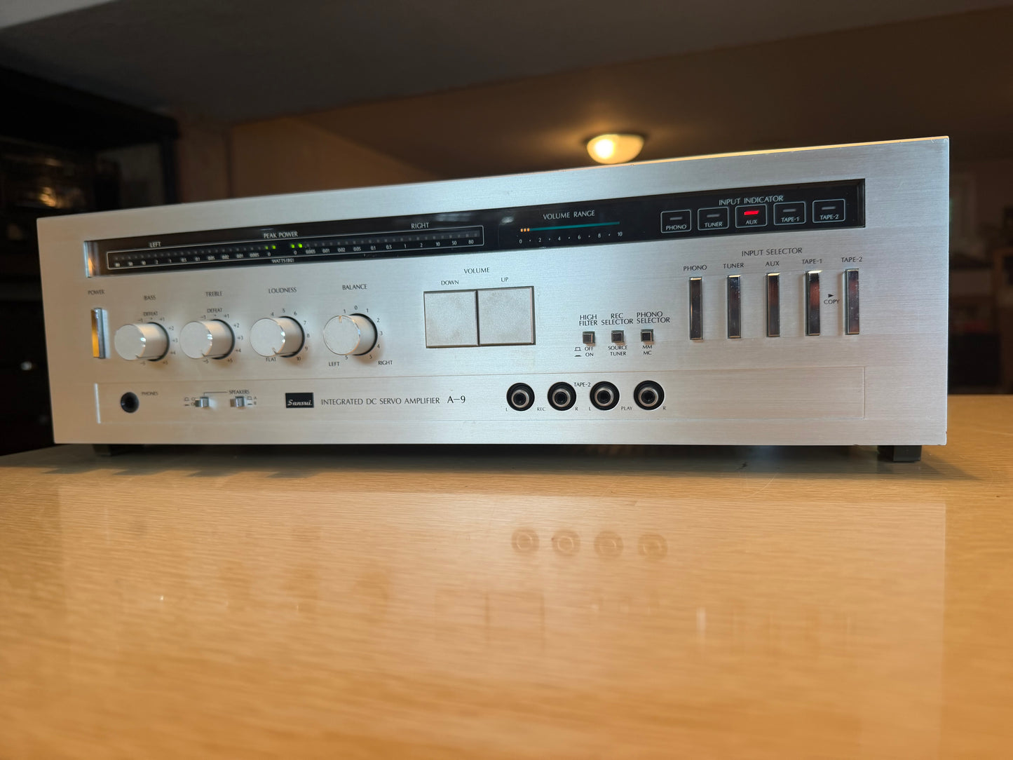 Sansui Integrated DC Servo Amplifier A-7 Silver Face -Tested -Working-VERY CLEAN