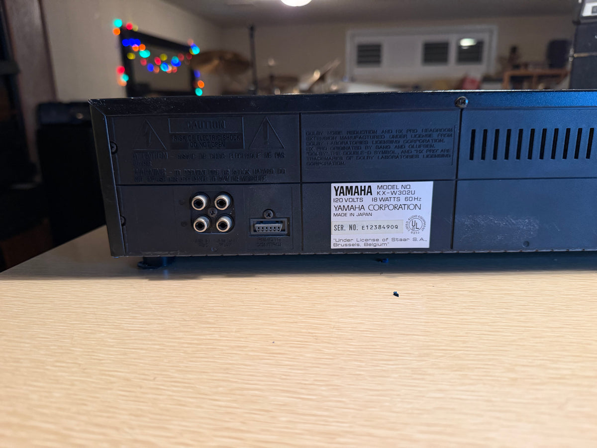 Yamaha Natural Sound Stereo Double Cassette Deck KX-W302U - Clean Serviced Rare!