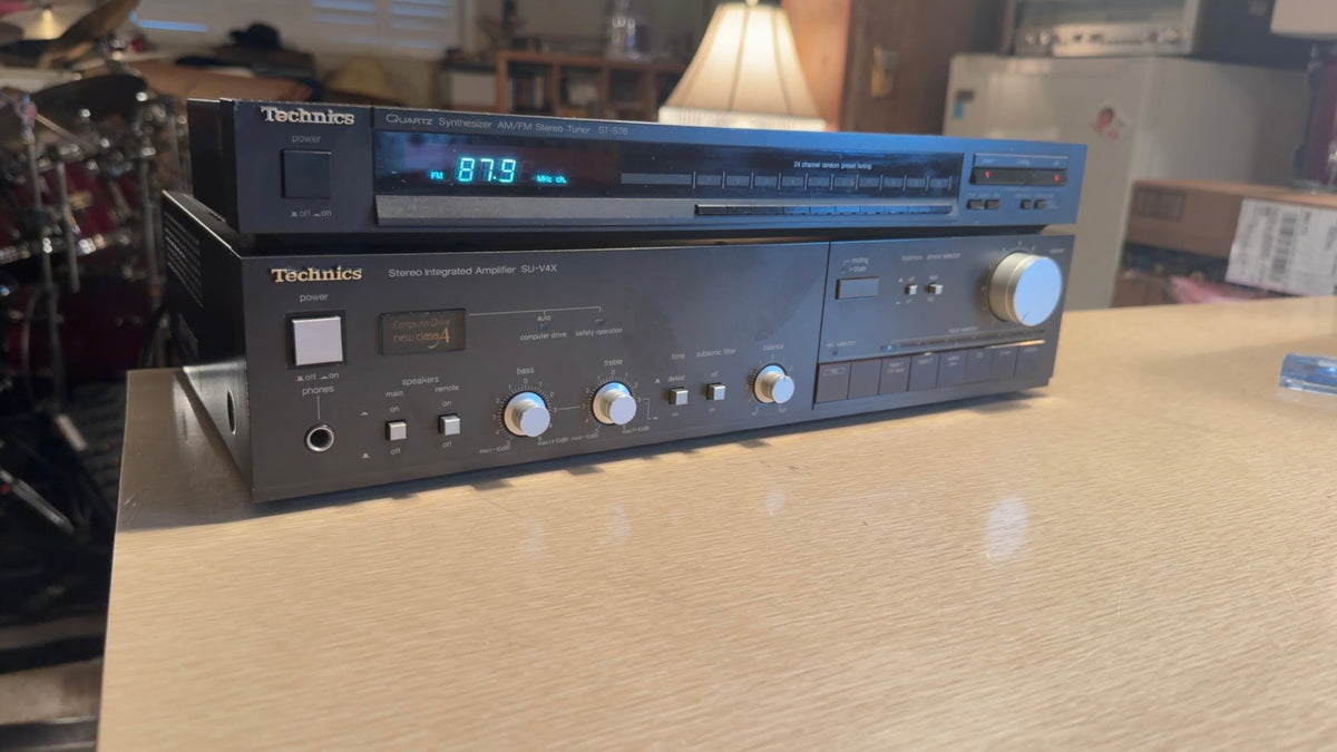 Technics SU-V4X Stereo Integrated Amplifier AMP Receiver+ ST-S76 Tuner Serviced!