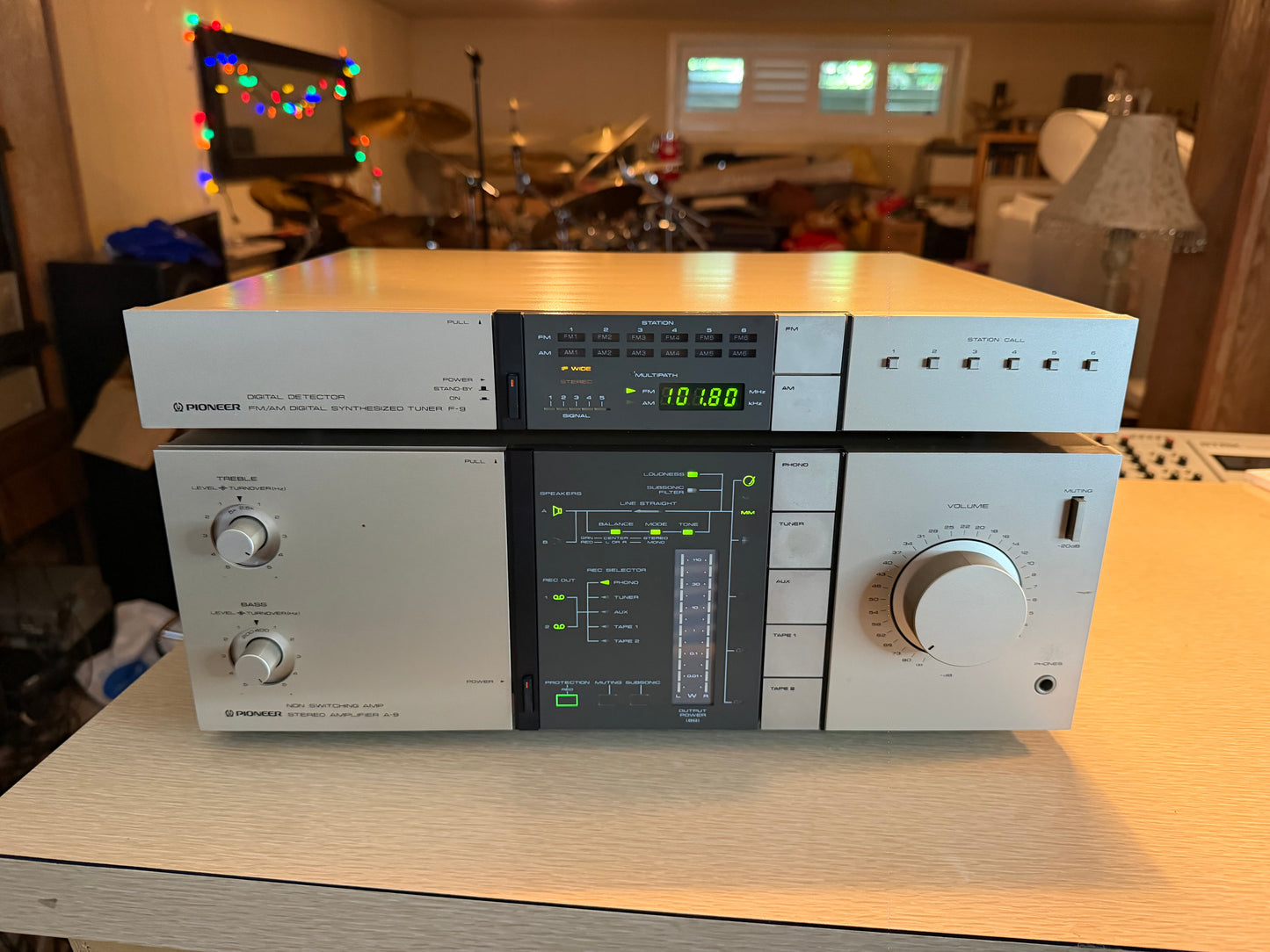 Vintage Pioneer A-9 Amplifier + F-9 Tuner Gold Fresh Service Near Mint 110 WPC🔥