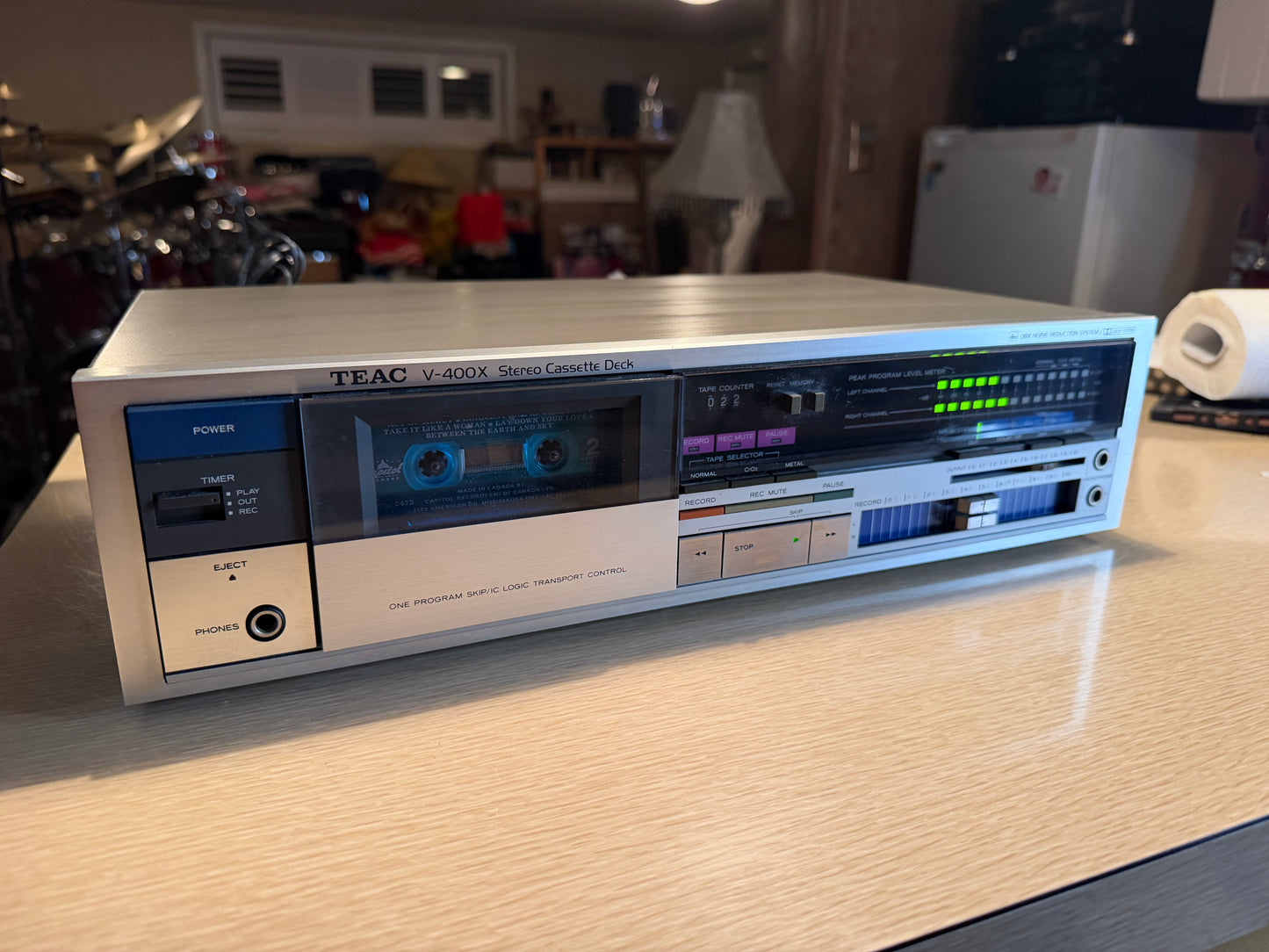 Vintage Teac V-400X Stereo Cassette Deck Silver Japan Full Fresh Service Beauty!