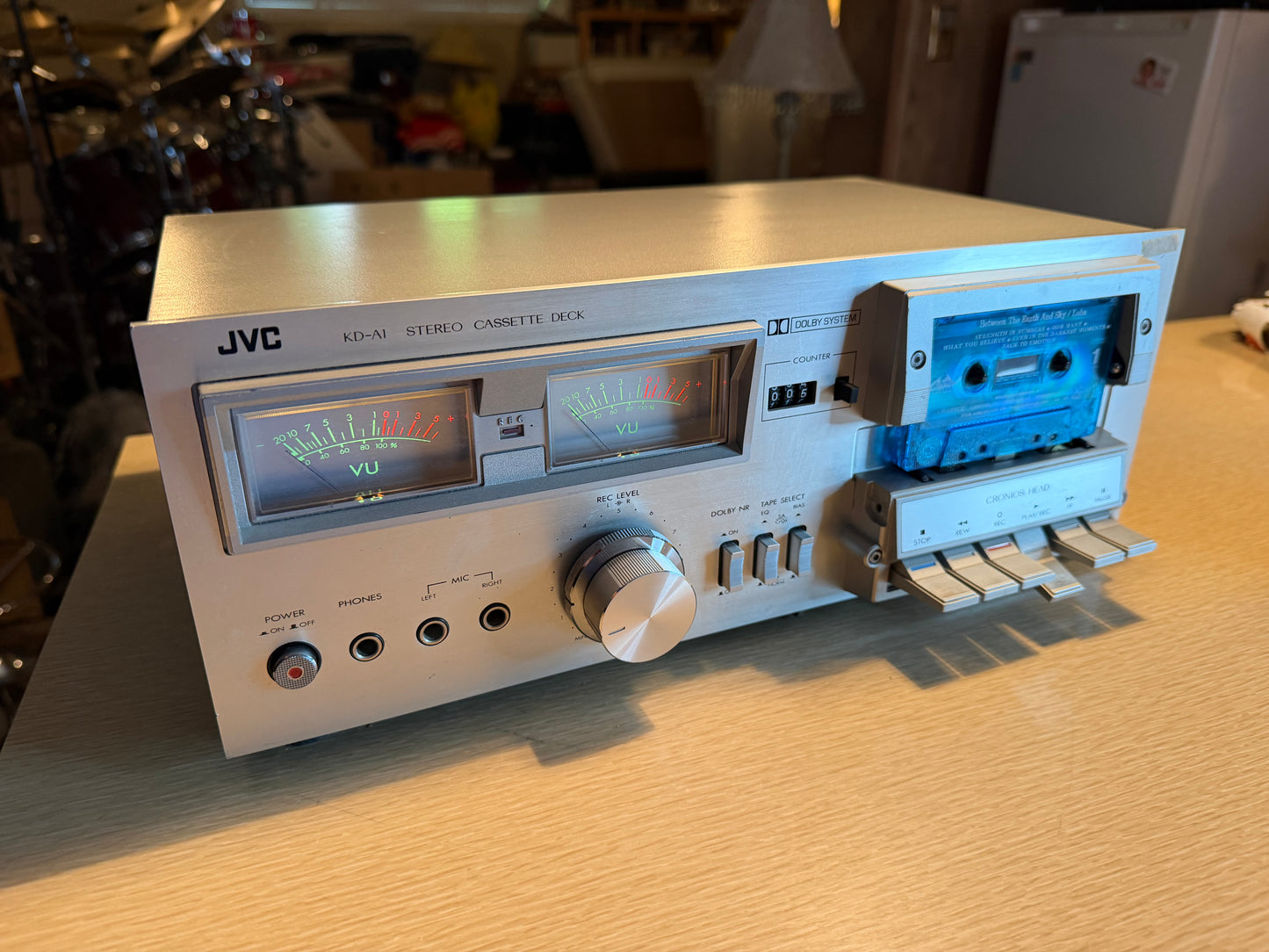 JVC KD-A1 Cassette Deck; New Belts; High Fidelity Beautiful VU Meters Very Rare!