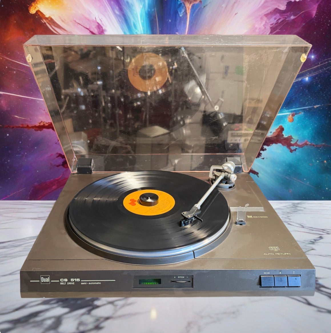 DUAL CS 515 Turntable Black with D71EE Cartridge in good condition Serviced Rare