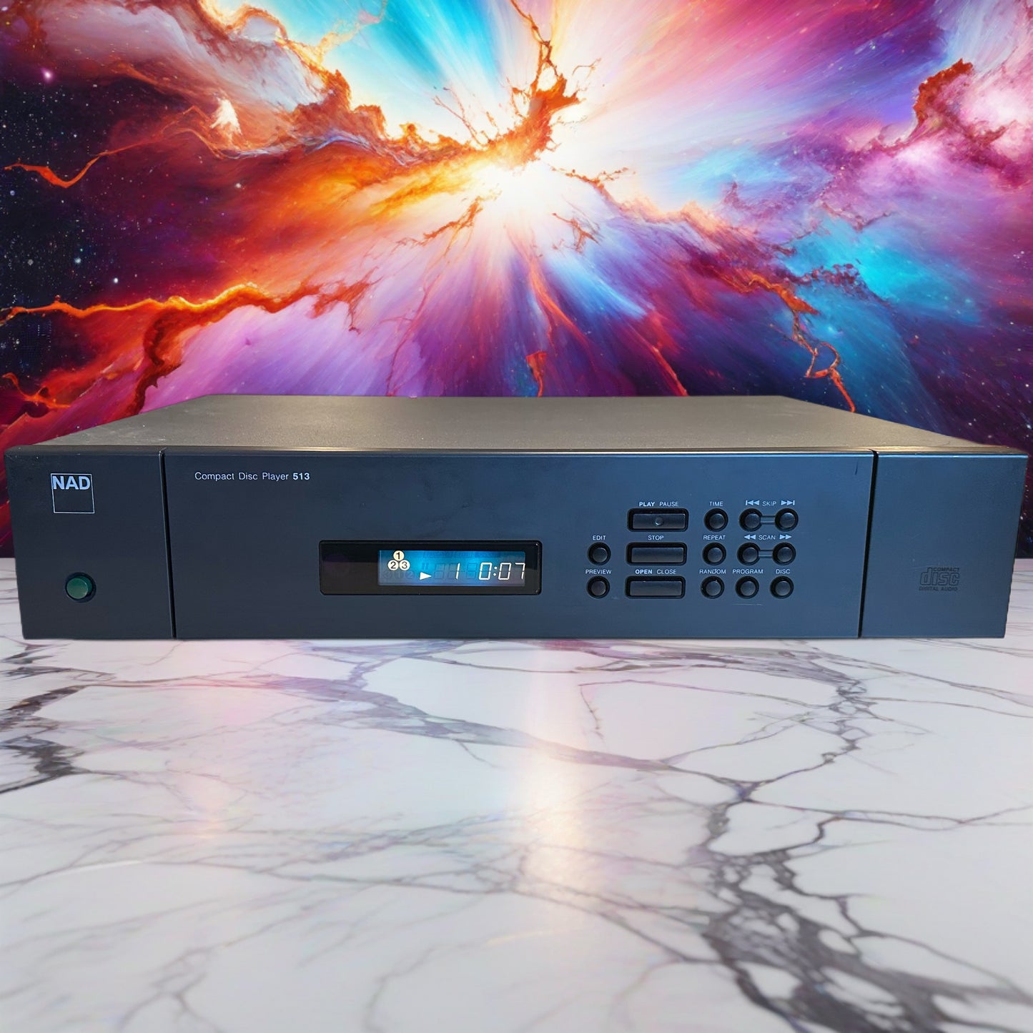 NAD 513 Compact Disc Player Very Rare! 3 CD Carousel Fully Serviced Working Well