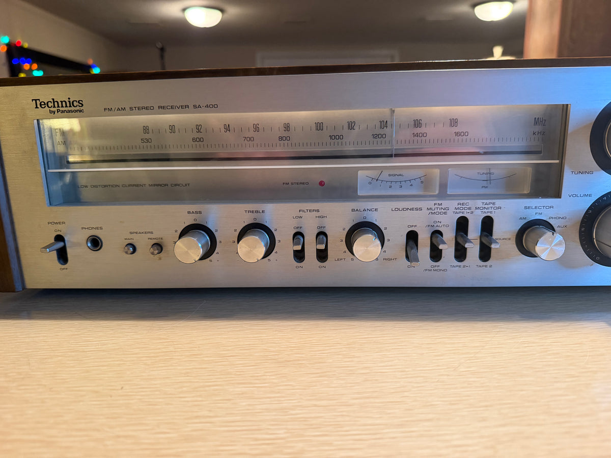 Near Mint Technics SA-400 Vintage Stereo Receiver Fresh Pro Service Beauty🔥🎶