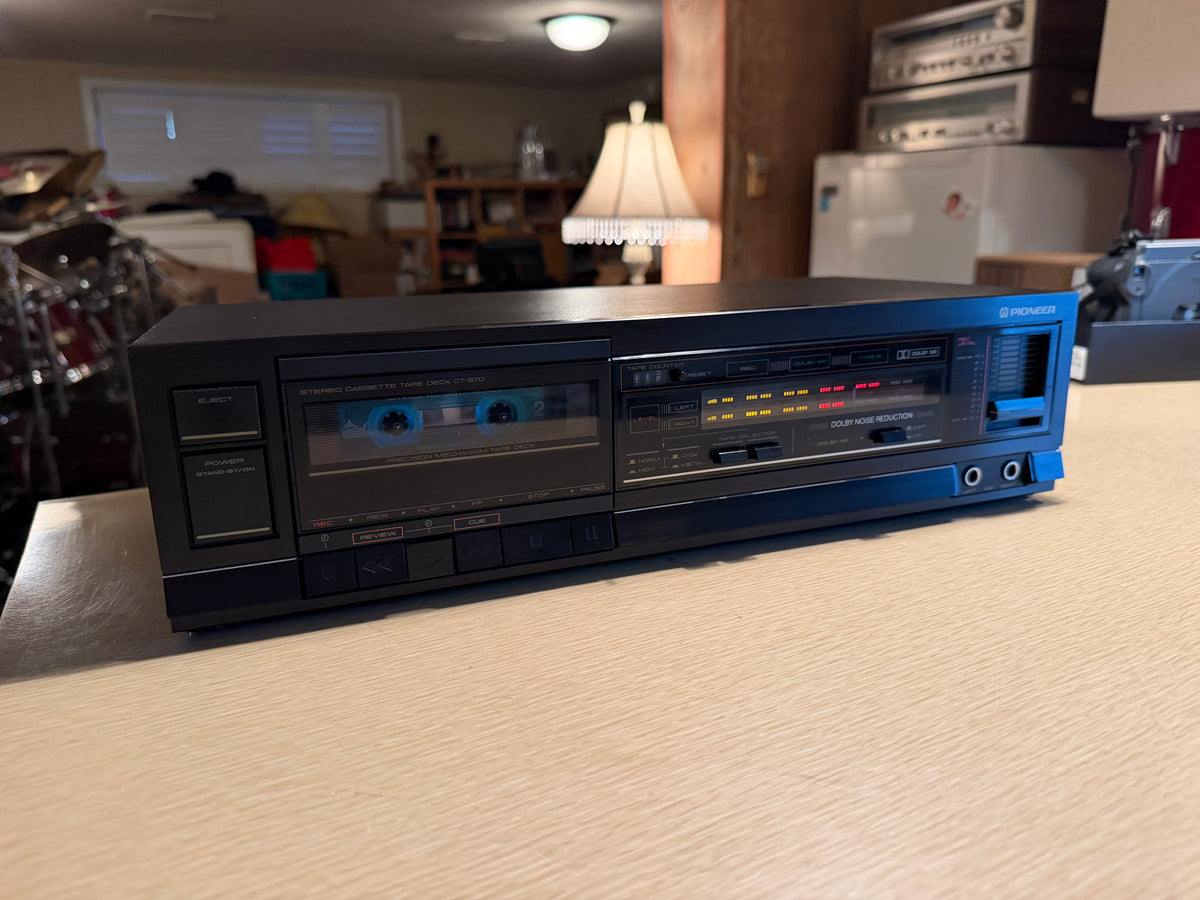 EX+ Tested Pioneer CT-670 Stereo Cassette Tape Deck Fresh Service High Fidelity!