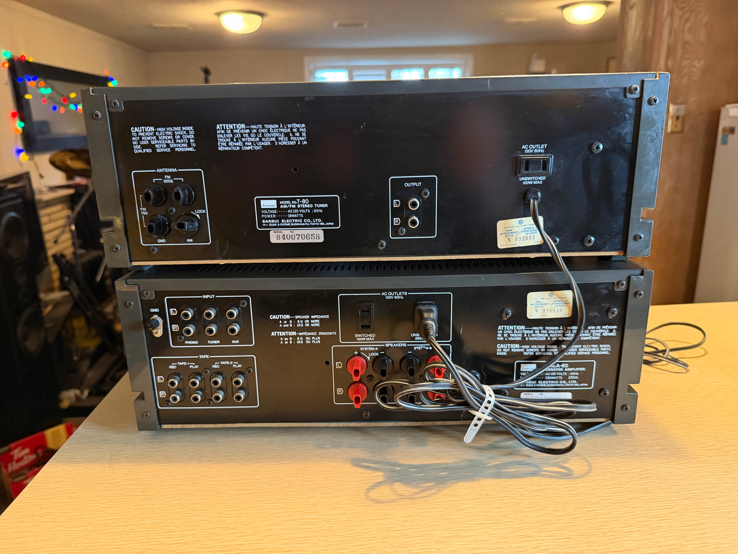 Sansui A-80 DC Servo Amplifier + T-80 Tuner Black Fresh Servicing Rare Variant🔥