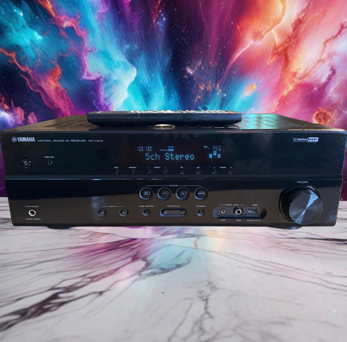 Yamaha RX-V373 5.1 Ch HDMI Home Theatre Surround Receiver Serviced Remote Bundle