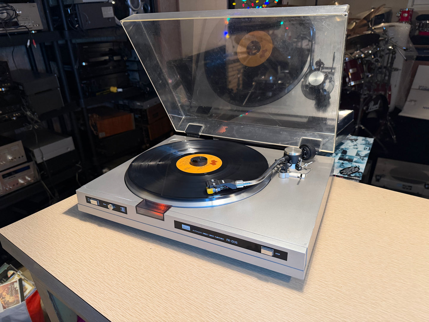 SANSUI FR-D35 TURNTABLE SERVICED NICE CARTRIDGE BEAUTY V RARE SOUNDS GREAT🔥🎶