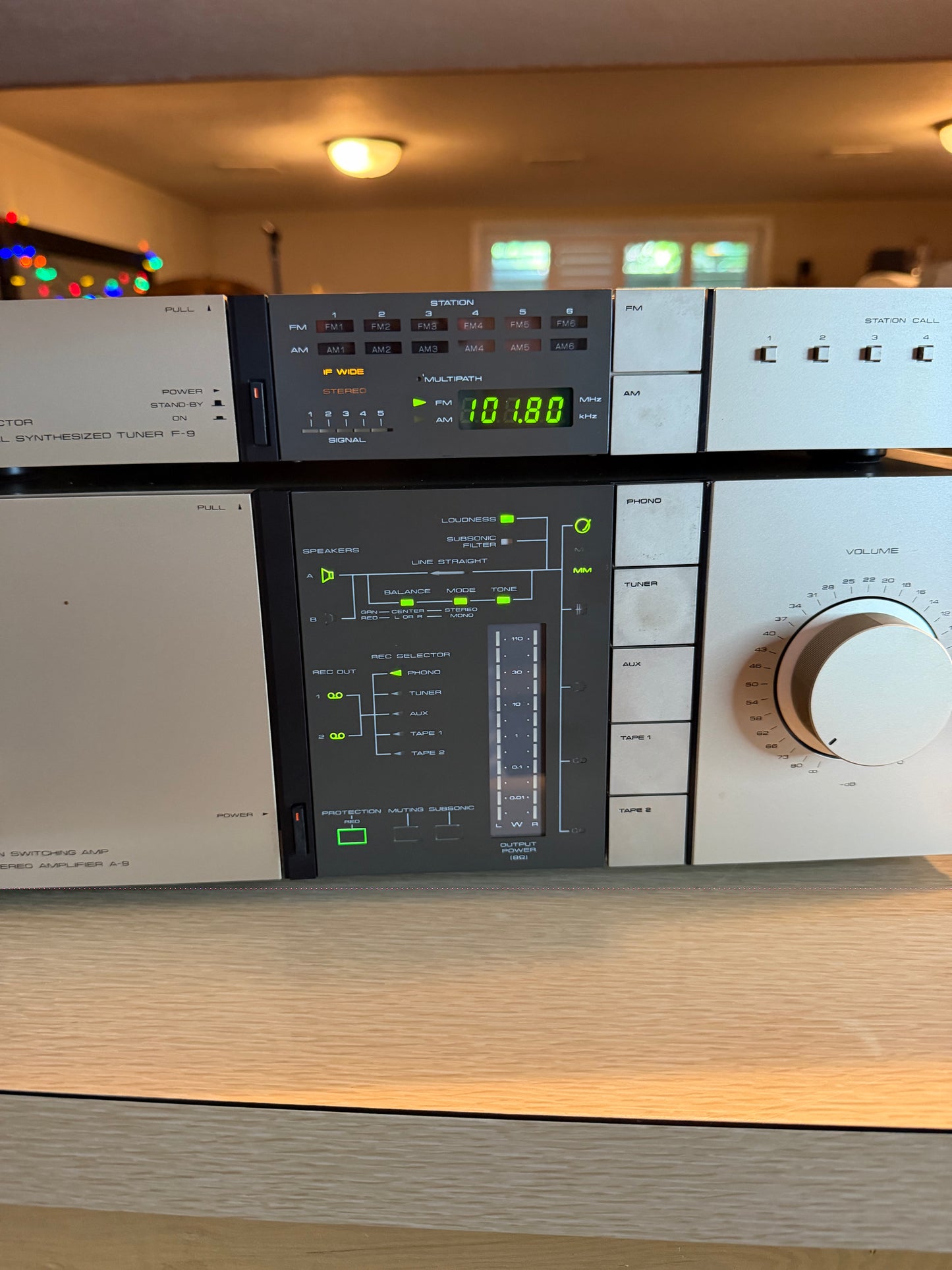 Vintage Pioneer A-9 Amplifier + F-9 Tuner Gold Fresh Service Near Mint 110 WPC🔥