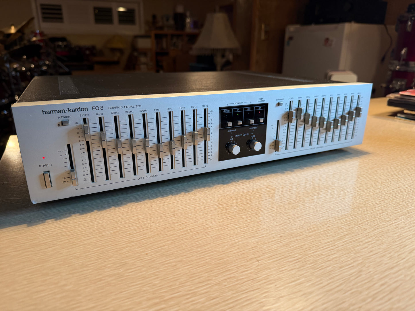 Harman Kardon EQ8 Graphic Equalizer 10 Band Stereo EQ Silver Face Serviced Clean