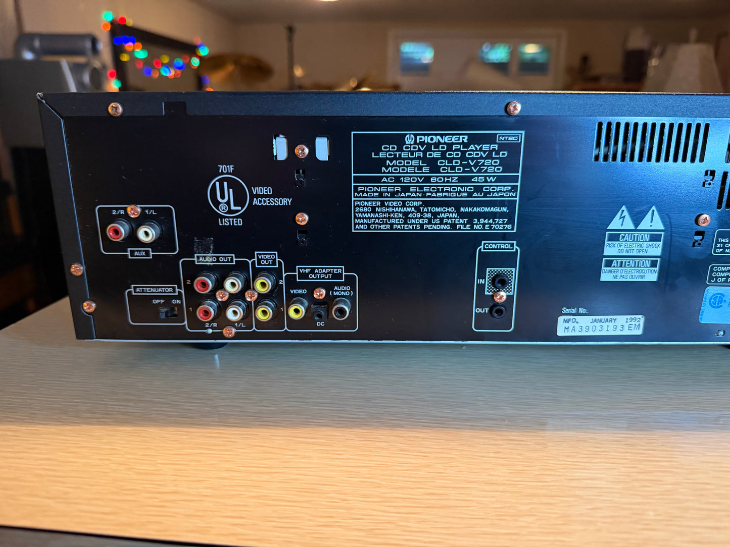 Pioneer CLD-V720 Laser Disc CD CDV  Player With Remote Tested Fully Works Rare🔥