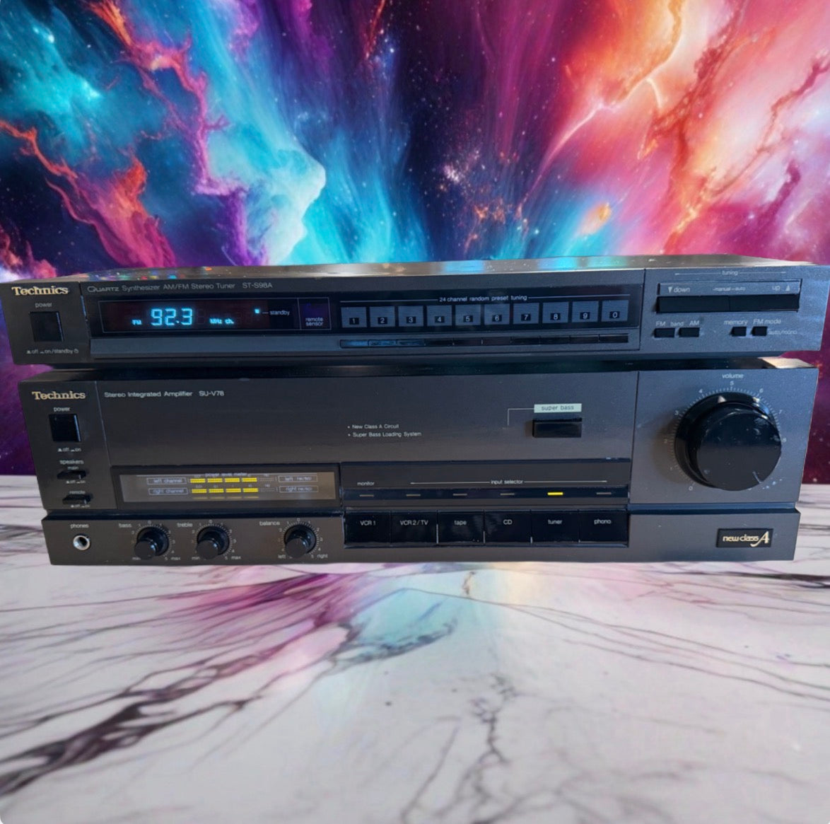 Technics SU-V78 Stereo Integrated Amplifier 100WPC+ St-S96A Tuner Fresh Service!