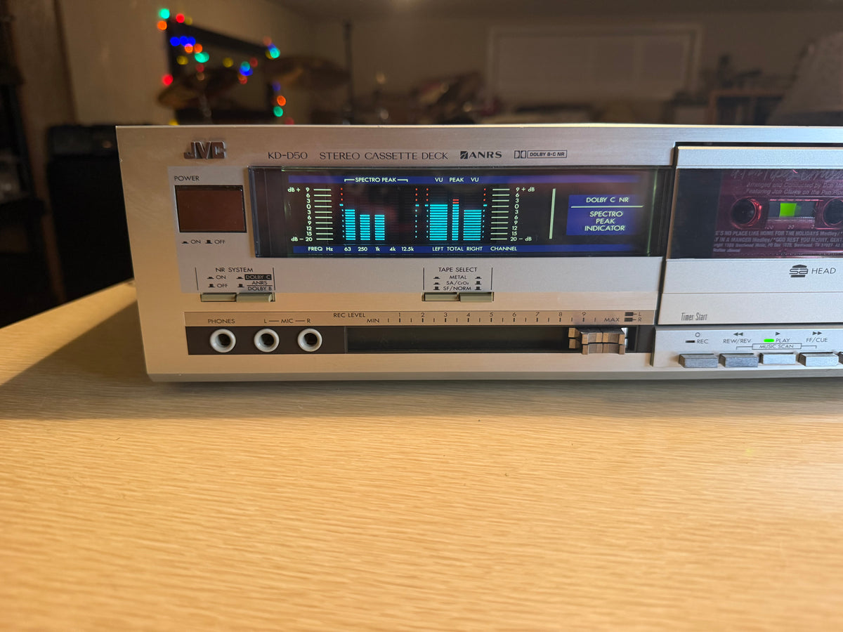 JVC KD-D50 vintage Hi-Fi cassette deck 1981 5 band Graphic Equalizer Serviced🎶