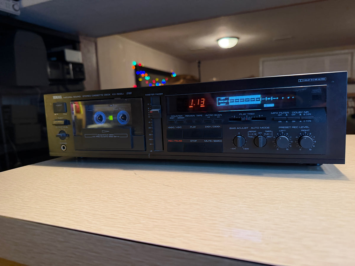 Vintage Yamaha KX-500u Cassette Deck High Fidelity Fresh Service Crisp Sound🔥🎶