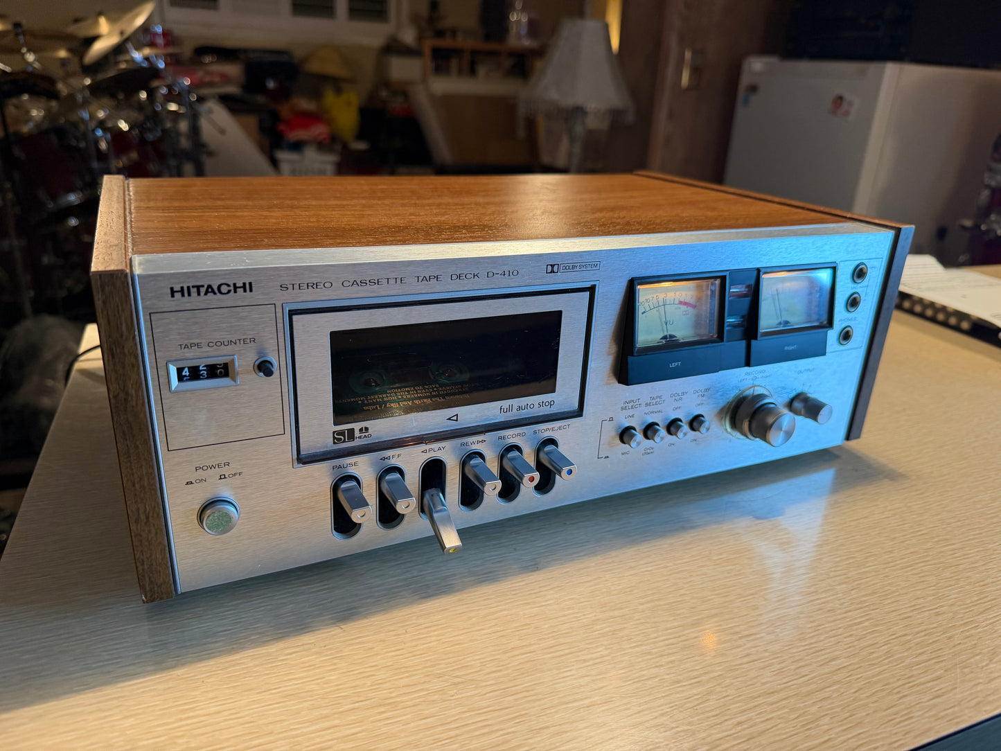 Hitachi Stereo Deck D-410 VU Metres Wooden Casing Fresh Full Servicing X Rare🎶