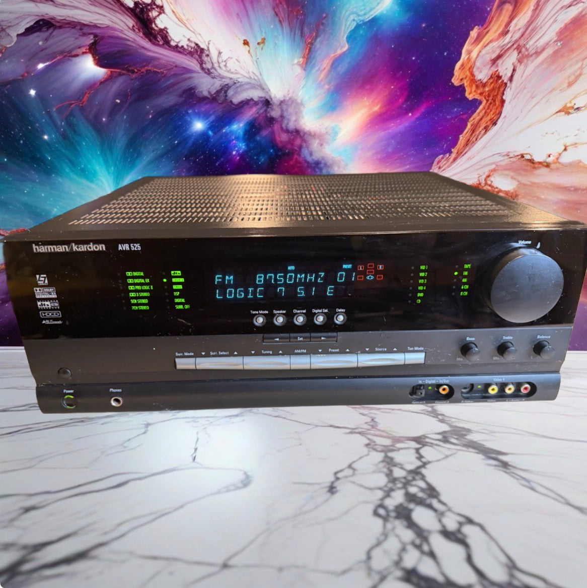 Harmon Kardon AVR 525 7.1 Dolby Digital/DTS -Home Theater Serviced Remote Bundle