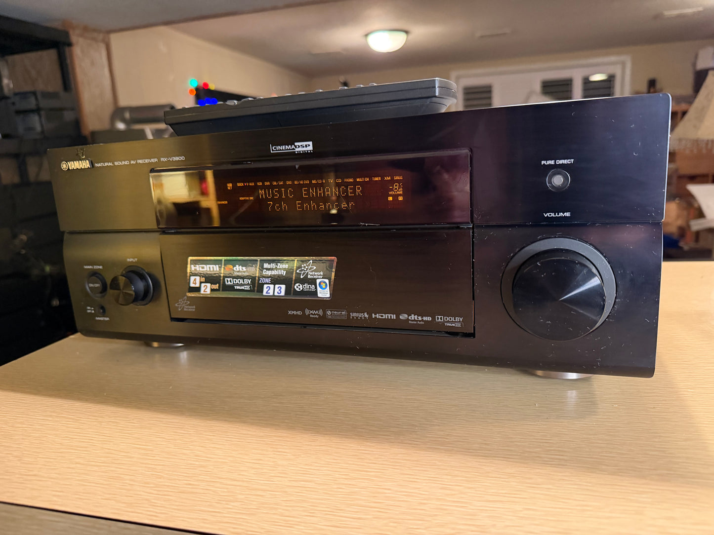 Yamaha RX-V3900 7.1 Channel 140WPC BEAST Receiver HDMI SERVICED W/REMOTE BUNDLE!