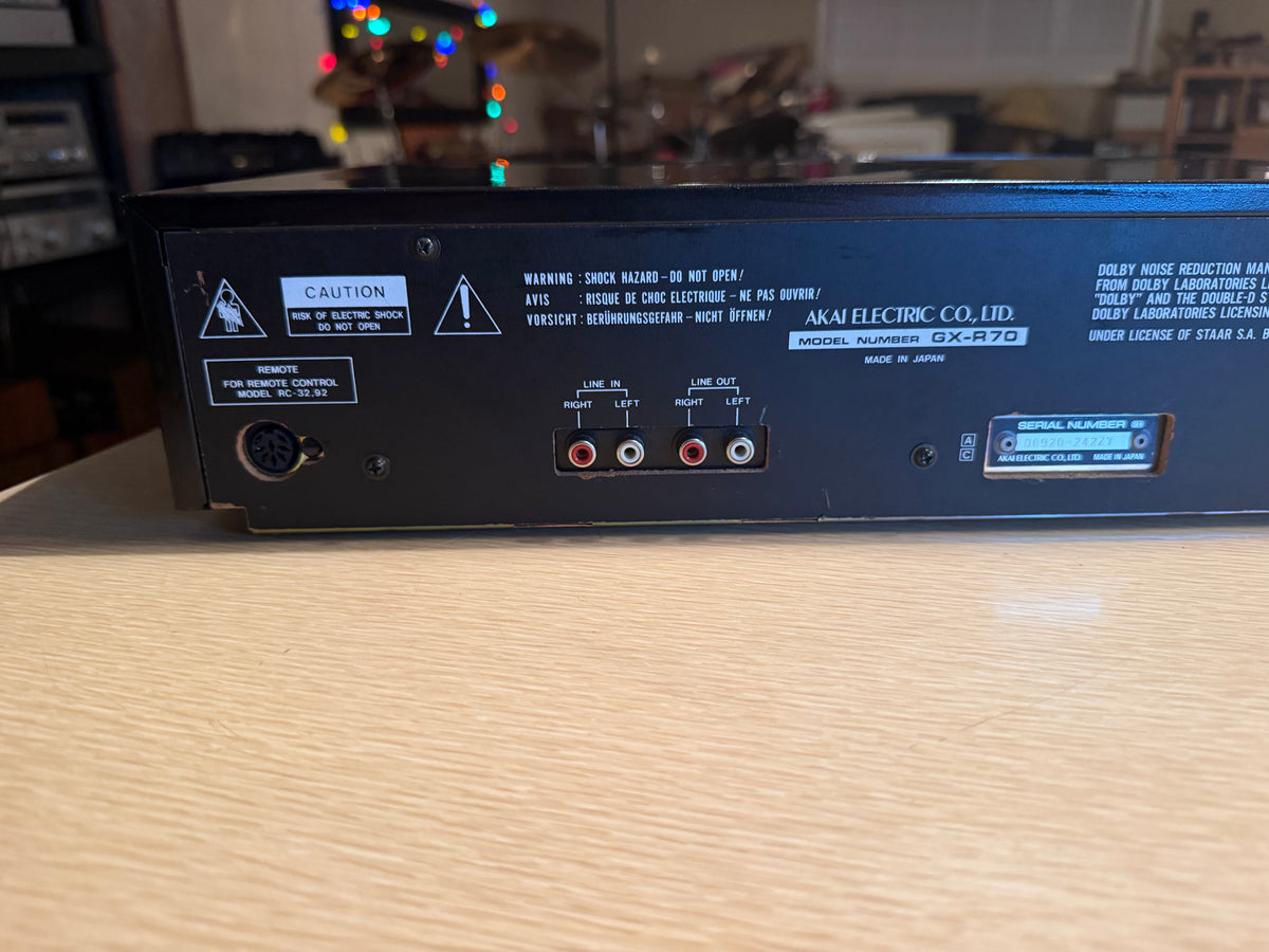 AKAI GX-R70 Stereo Cassette Deck Super GX Dolby B-C dbx Fresh Service Very Rare!