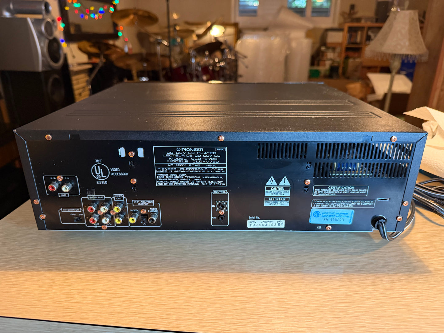 Pioneer CLD-V720 Laser Disc CD CDV  Player With Remote Tested Fully Works Rare🔥