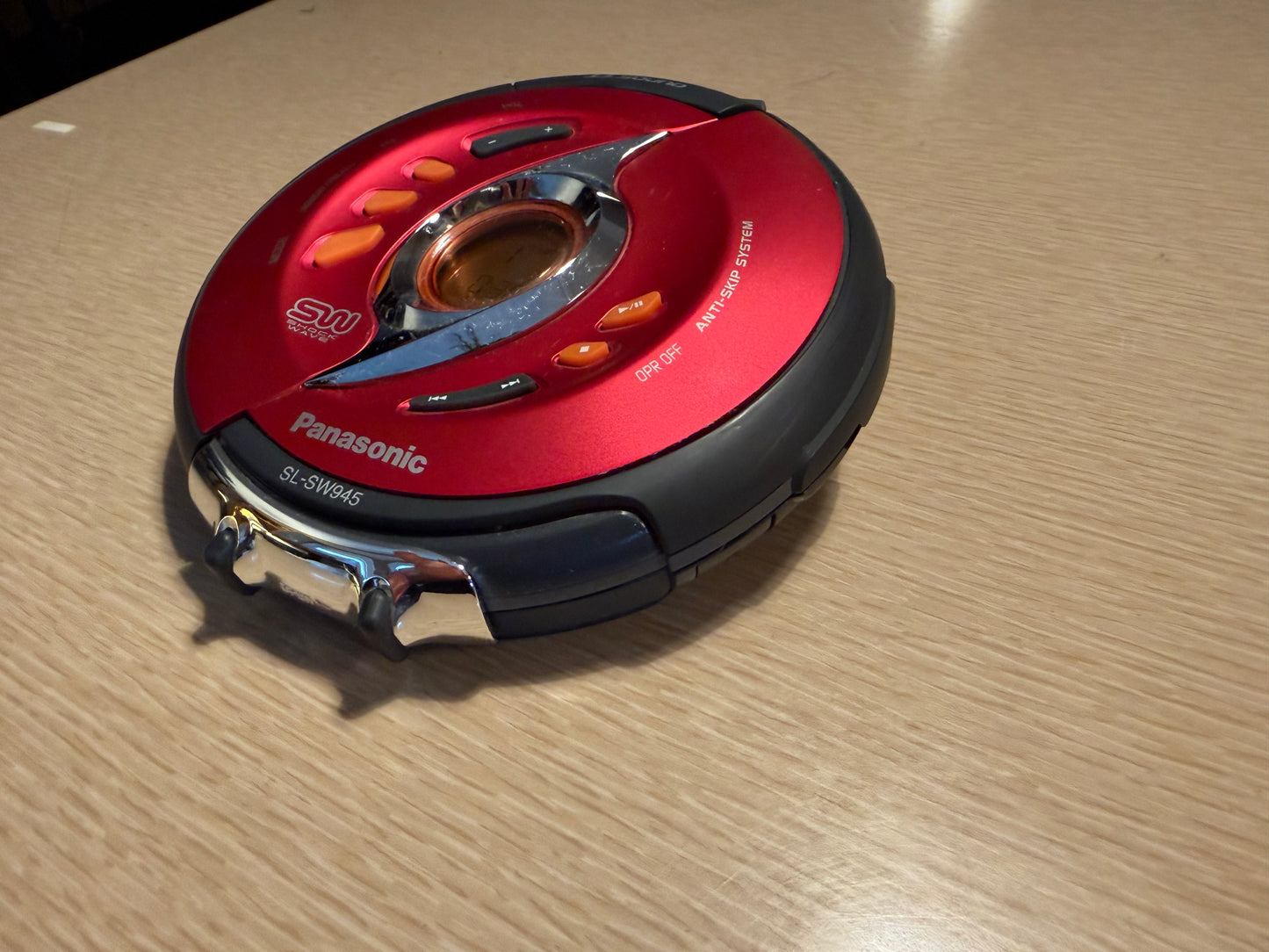 Panasonic SL-SW945P Shockwave Portable CD Player Serviced! V Rare Red Variant🔥