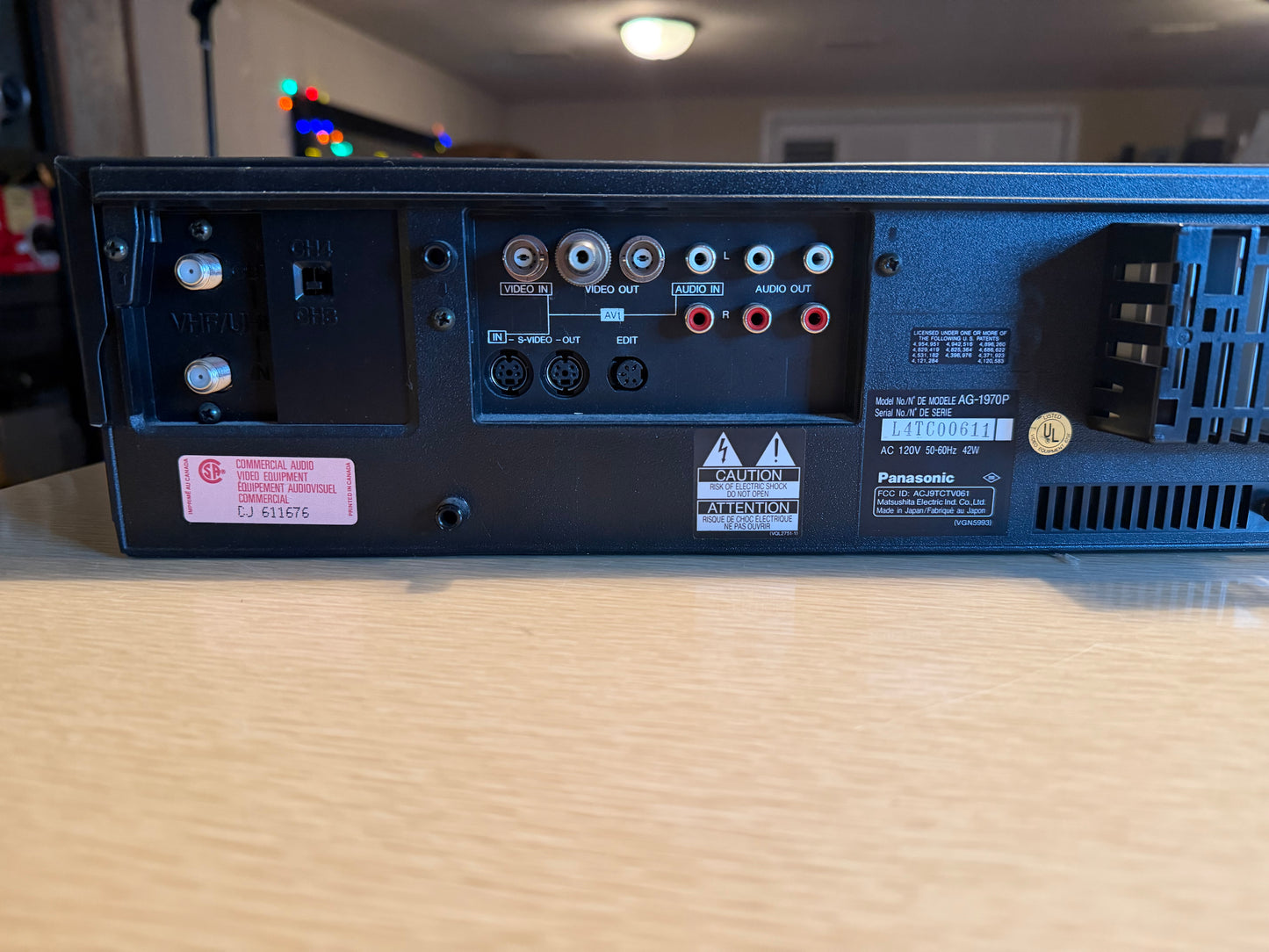 Panasonic AG-1970P AG-1970 VHS SVHS Super Player Deck PRO Editing TBC VCR Tested