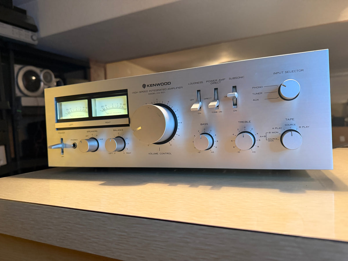 Kenwood KA-501 Amplifier 65w/Channel Stereo Fresh Service Crisp Sound Very Rare!