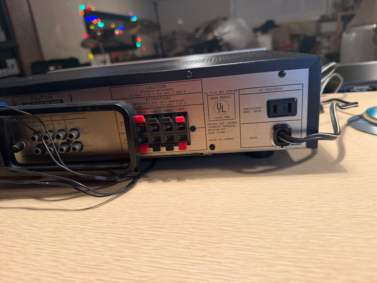 Harman Kardon HK385i stereo receiver. Good Condition. Silver Face Serviced🎶🔥