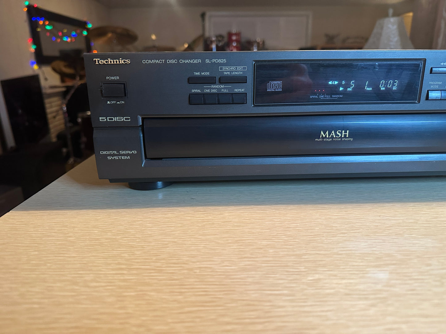 Vintage Technics SL PD825 5 Disc CD Changer Player MASH Carousel Tested Japan