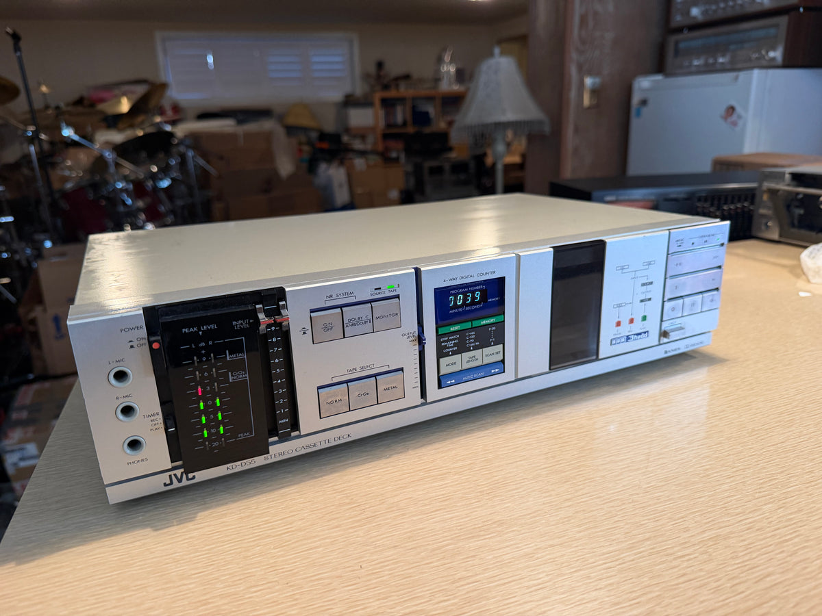 JVC Victor KD-D55 3-Head Cassette Deck High Fidelity Freshly Serviced Beauty🔥🎶