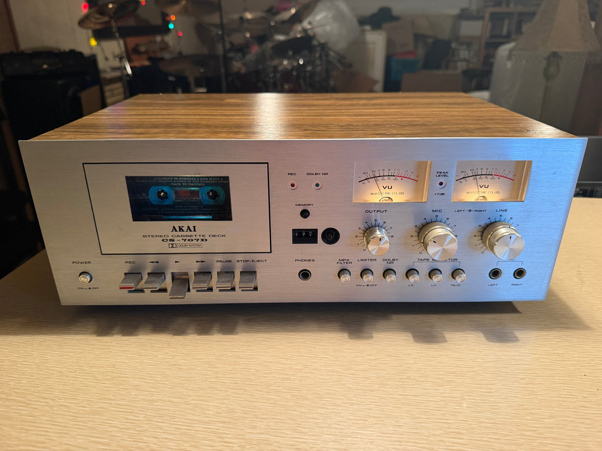 Akai CS-707D Stereo Cassette Deck Vintage HIFI Excellent CND Fresh Service🎶🔥