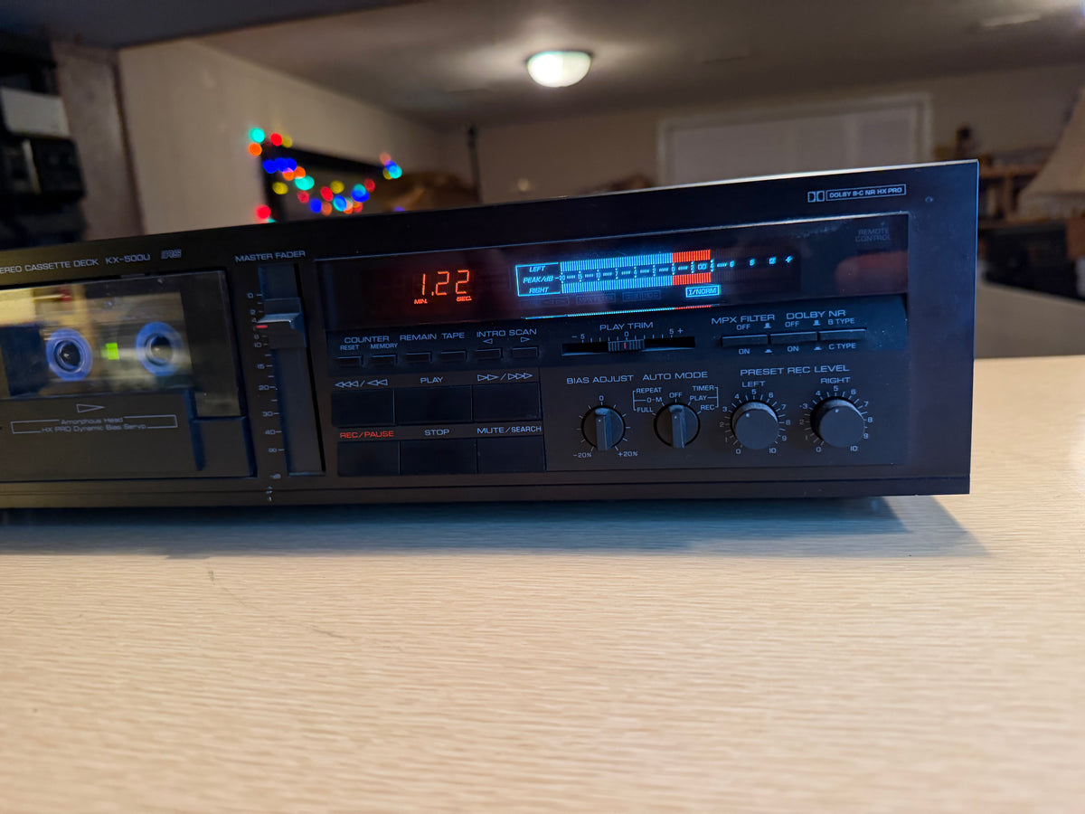 Vintage Yamaha KX-500u Cassette Deck High Fidelity Fresh Service Crisp Sound🔥🎶