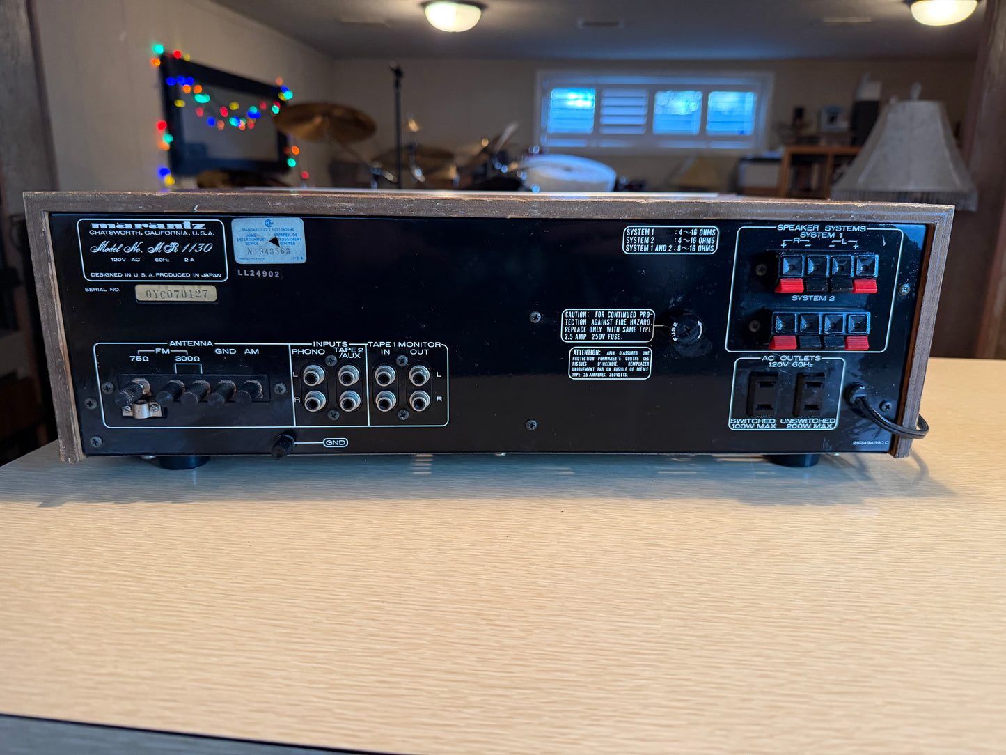 Vintage Marantz Receiver MR 1130 Stereo Am FM Serviced Great Shape Very Rare 🎶