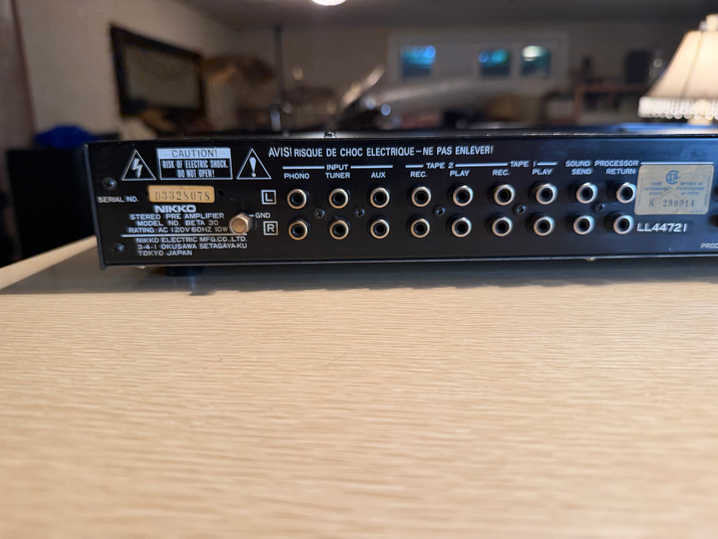 Nikko Beta 30 Stereo Preamplifier Japan FRESH Service V Rare Red Faceplate 🔥🎶