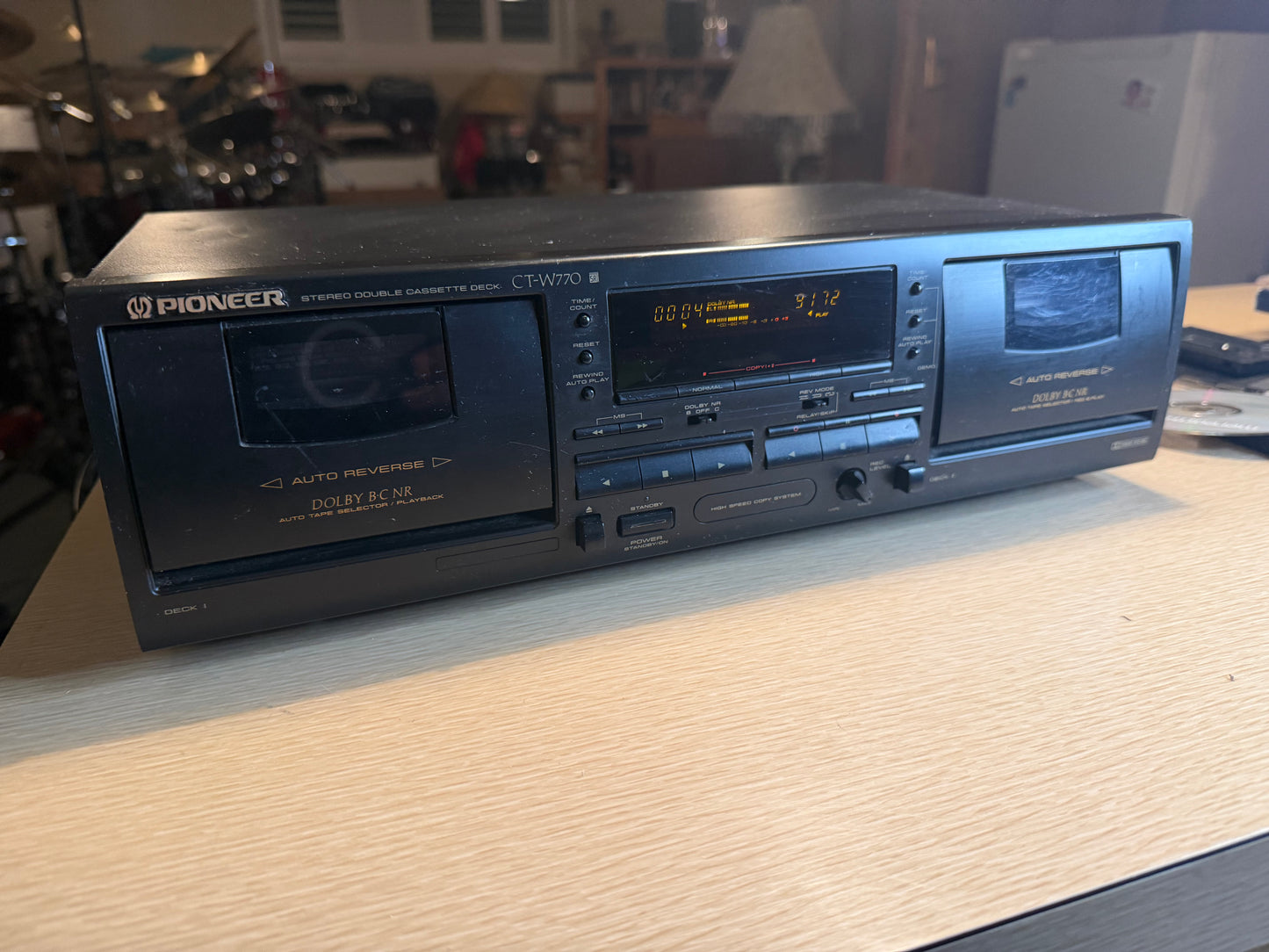 Pioneer CT-W770 Dual Auto-Reverse Stereo Double Cassette Deck Dolby B,C Tested🔥