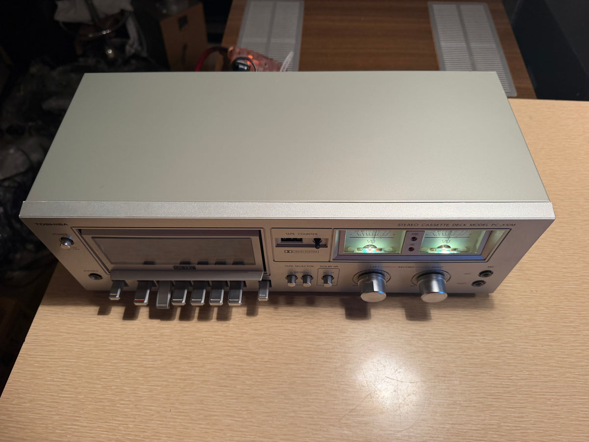 Toshiba PC-X10m Stereo Cassette Deck Near Mint Working VU Meters Fresh Service🔥