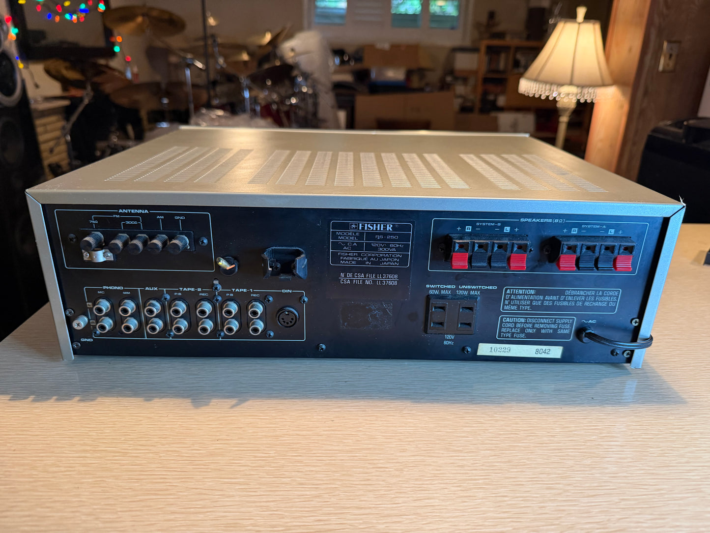 Vintage Fisher RS-250 Studio Standard Stereo Receiver Silver Japan FRESH SERVICE