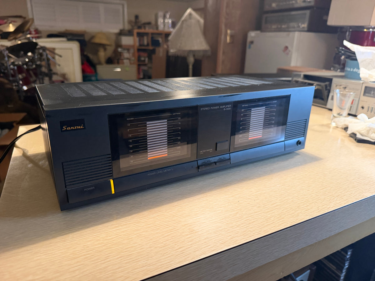 Sansui B-1000 Vintage Power Amplifier Freshly Serviced Beauty Rare Sounds Great!
