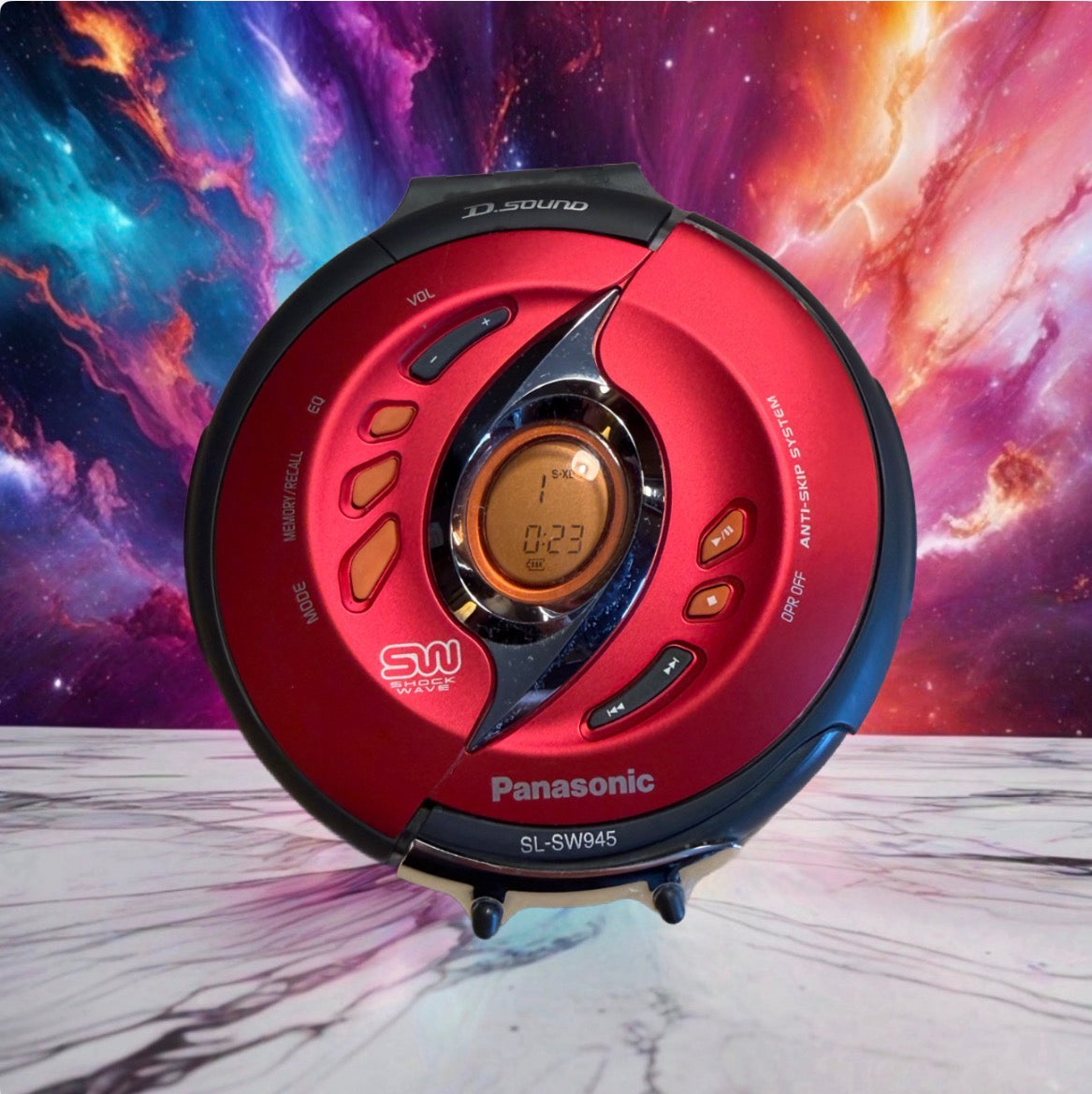 Panasonic SL-SW945P Shockwave Portable CD Player Serviced! V Rare Red Variant🔥