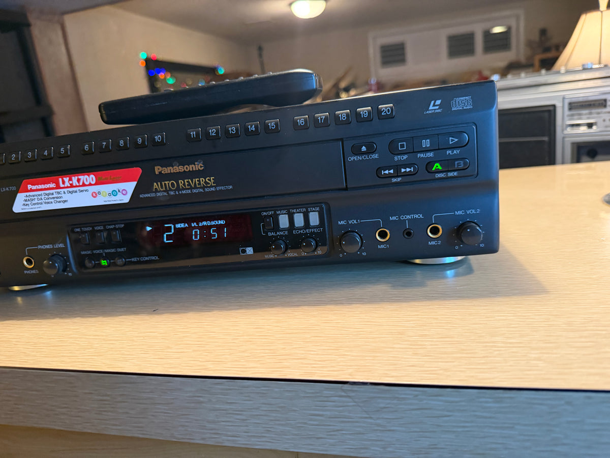 Panasonic LX-K700 Auto-Reverse LD CD Player Mint Condition Serviced Remote✅