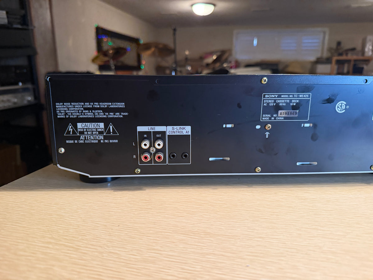 Sony TC WE425 Stereo Dual Cassette Deck - Serviced/New Belts Works Excellent🔥🎶