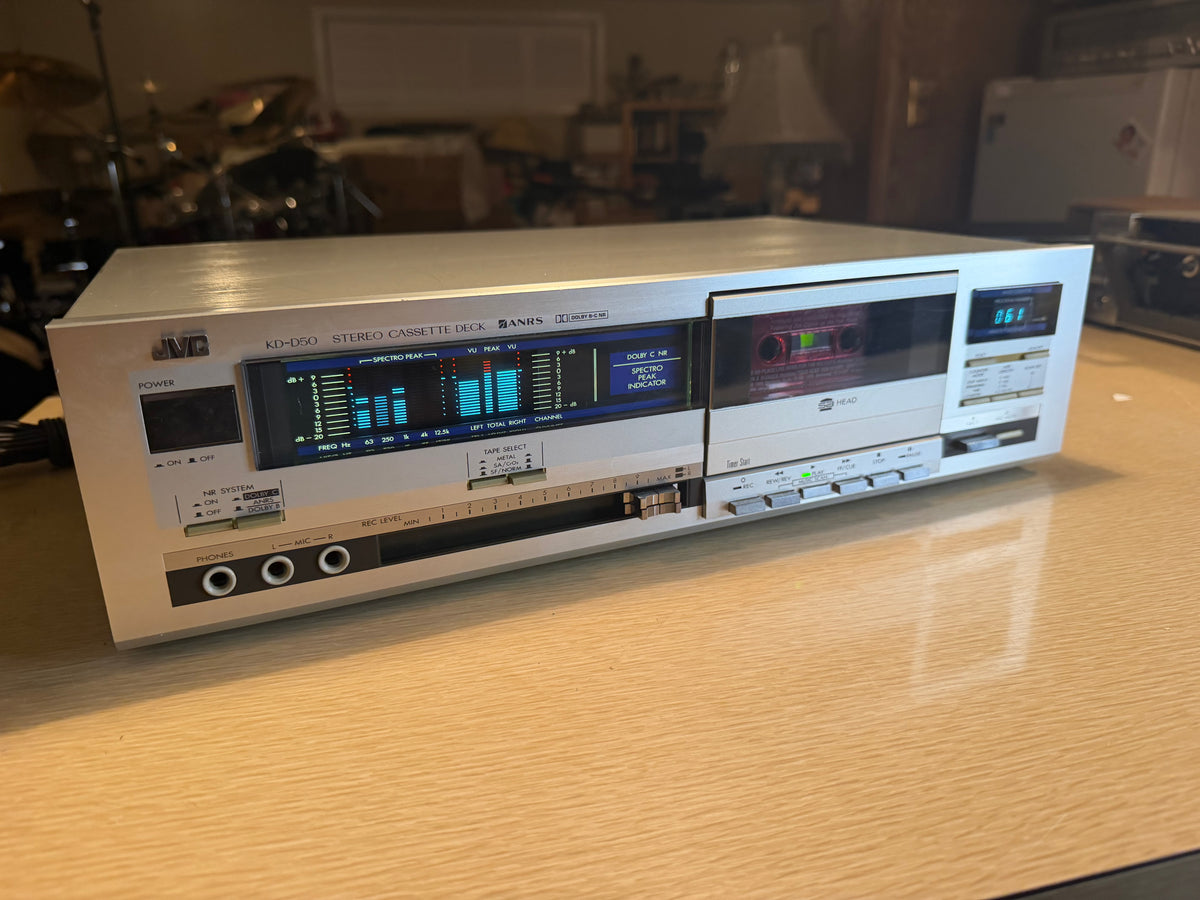 JVC KD-D50 vintage Hi-Fi cassette deck 1981 5 band Graphic Equalizer Serviced🎶