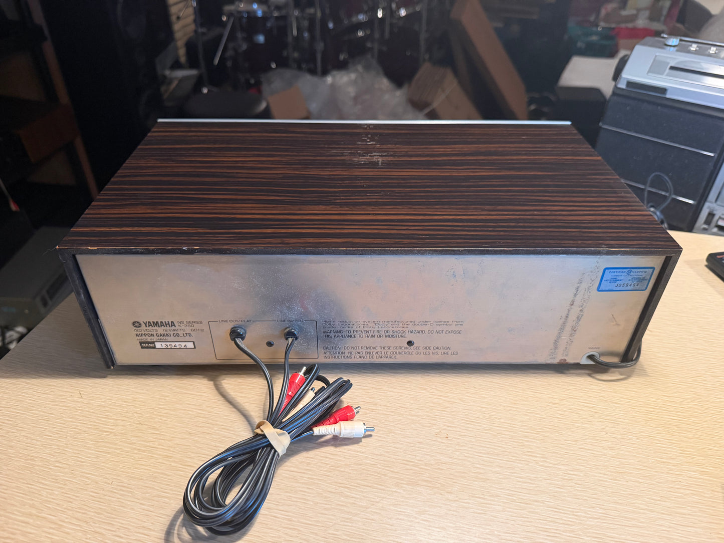 Yamaha K-350 Natural Sound Stereo Cassette Deck Vinyl Casing Near Mint Serviced!