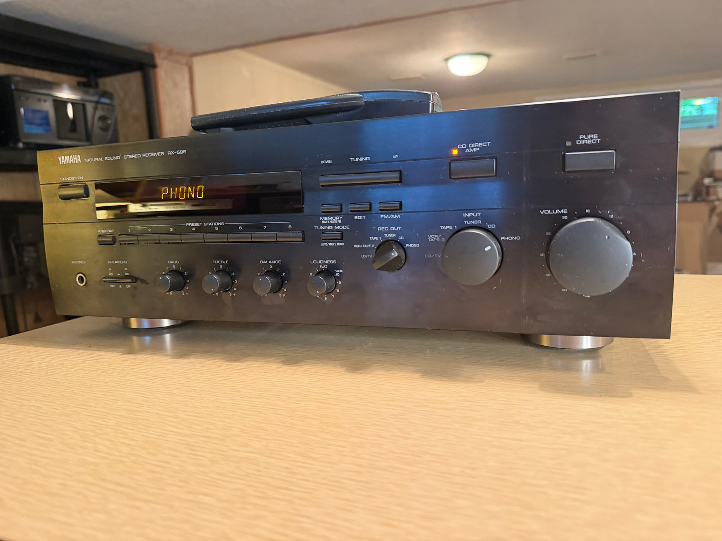Yamaha RX-596 Natural Sound Stereo Receiver Bundle With Remote FRESH SERVICE🎶🔥