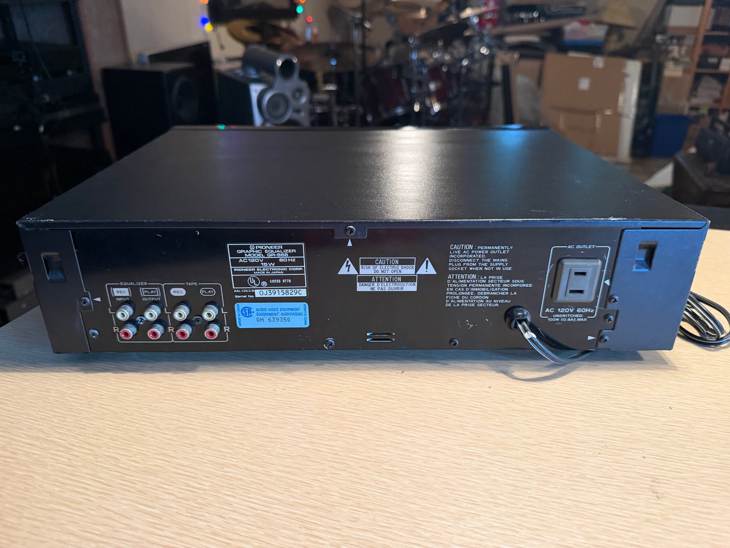 Pioneer Gr 555 Equalizer - 7 Band Vintage Stereo Graphic Equalizer Serviced Rare